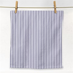 Mattress Ticking Narrow Striped Pattern In Usa Flag Blue And White Face Towel by PodArtist