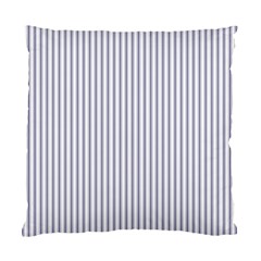 Mattress Ticking Narrow Striped Pattern In Usa Flag Blue And White Standard Cushion Case (one Side) by PodArtist