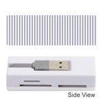 Mattress Ticking Narrow Striped Pattern in USA Flag Blue and White Memory Card Reader (Stick)  Front