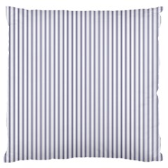 Mattress Ticking Narrow Striped Pattern In Usa Flag Blue And White Standard Flano Cushion Case (two Sides) by PodArtist