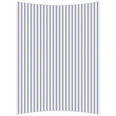 Mattress Ticking Narrow Striped Pattern In Usa Flag Blue And White Back Support Cushion by PodArtist