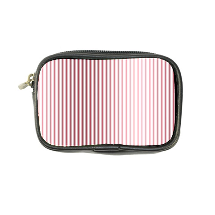 Mattress Ticking Narrow Striped USA Flag Red and White Coin Purse