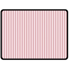 Mattress Ticking Narrow Striped Usa Flag Red And White Fleece Blanket (large)  by PodArtist