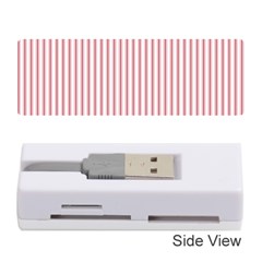 Mattress Ticking Narrow Striped Usa Flag Red And White Memory Card Reader (stick)  by PodArtist