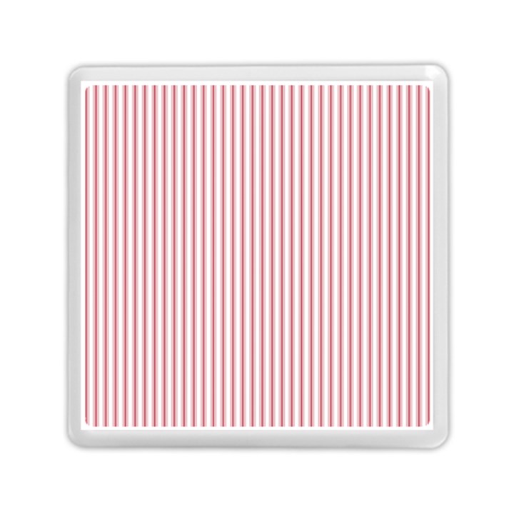 Mattress Ticking Narrow Striped USA Flag Red and White Memory Card Reader (Square) 