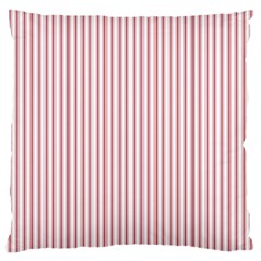 Mattress Ticking Narrow Striped Usa Flag Red And White Large Cushion Case (one Side) by PodArtist