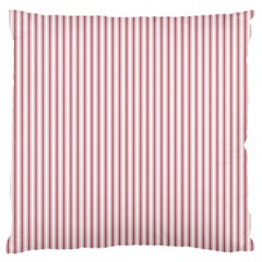 Mattress Ticking Narrow Striped Usa Flag Red And White Standard Flano Cushion Case (one Side) by PodArtist