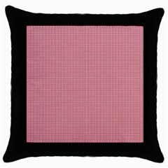 Usa Flag Red Blood Mini Gingham Check Throw Pillow Case (black) by PodArtist