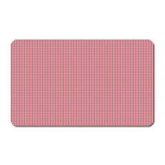 Usa Flag Red Blood Mini Gingham Check Magnet (rectangular) by PodArtist