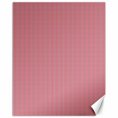 Usa Flag Red Blood Mini Gingham Check Canvas 11  X 14   by PodArtist