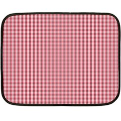 Usa Flag Red Blood Mini Gingham Check Double Sided Fleece Blanket (mini)  by PodArtist