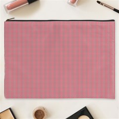 Usa Flag Red Blood Mini Gingham Check Cosmetic Bag (xxxl)  by PodArtist