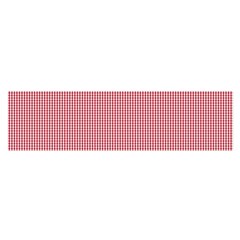 Usa Flag Red Blood Mini Gingham Check Satin Scarf (oblong) by PodArtist