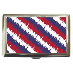 Ny Usa Candy Cane Skyline In Red White & Blue Cigarette Money Cases by PodArtist