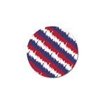 NY USA Candy Cane Skyline in Red White & Blue Golf Ball Marker Front