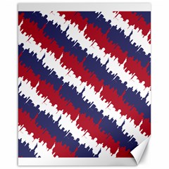 Ny Usa Candy Cane Skyline In Red White & Blue Canvas 16  X 20   by PodArtist