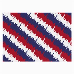 Ny Usa Candy Cane Skyline In Red White & Blue Large Glasses Cloth (2-side) by PodArtist