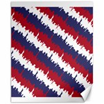 NY USA Candy Cane Skyline in Red White & Blue Canvas 11  x 14   10.95 x13.48  Canvas - 1