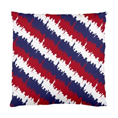 Ny Usa Candy Cane Skyline In Red White & Blue Standard Cushion Case (two Sides) by PodArtist