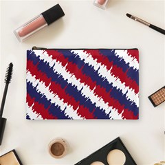 Ny Usa Candy Cane Skyline In Red White & Blue Cosmetic Bag (medium)  by PodArtist