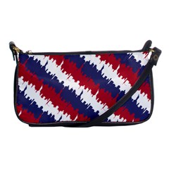 Ny Usa Candy Cane Skyline In Red White & Blue Shoulder Clutch Bags by PodArtist