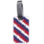 NY USA Candy Cane Skyline in Red White & Blue Luggage Tags (Two Sides) Front