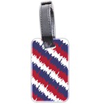 NY USA Candy Cane Skyline in Red White & Blue Luggage Tags (Two Sides) Back