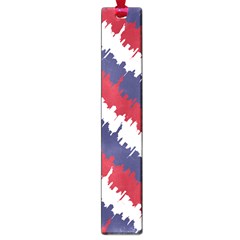 Ny Usa Candy Cane Skyline In Red White & Blue Large Book Marks by PodArtist