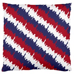 Ny Usa Candy Cane Skyline In Red White & Blue Standard Flano Cushion Case (two Sides) by PodArtist