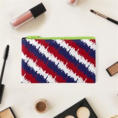 Ny Usa Candy Cane Skyline In Red White & Blue Cosmetic Bag (xs) by PodArtist