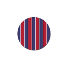 Large Red White And Blue Usa Memorial Day Holiday Vertical Cabana Stripes Golf Ball Marker by PodArtist