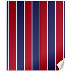 Large Red White And Blue Usa Memorial Day Holiday Vertical Cabana Stripes Canvas 20  X 24  