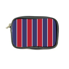 Large Red White And Blue Usa Memorial Day Holiday Vertical Cabana Stripes Coin Purse by PodArtist