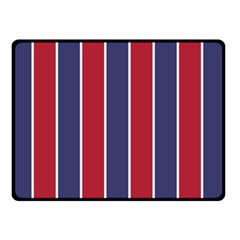 Large Red White And Blue Usa Memorial Day Holiday Vertical Cabana Stripes Double Sided Fleece Blanket (small)  by PodArtist