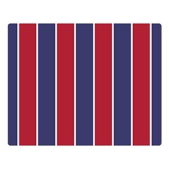 Large Red White And Blue Usa Memorial Day Holiday Vertical Cabana Stripes Double Sided Flano Blanket (large)  by PodArtist