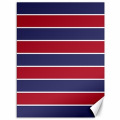 Large Red White And Blue Usa Memorial Day Holiday Horizontal Cabana Stripes Canvas 36  X 48   by PodArtist