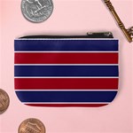 Large Red White and Blue USA Memorial Day Holiday Horizontal Cabana Stripes Mini Coin Purses Back