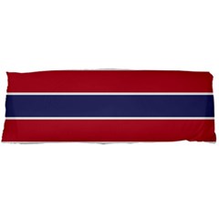 Large Red White And Blue Usa Memorial Day Holiday Horizontal Cabana Stripes Body Pillow Case Dakimakura (two Sides)