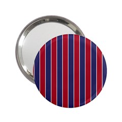 Large Red White And Blue Usa Memorial Day Holiday Pinstripe 2 25  Handbag Mirrors by PodArtist