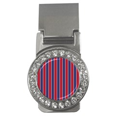 Large Red White And Blue Usa Memorial Day Holiday Pinstripe Money Clips (cz)  by PodArtist