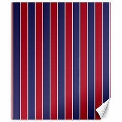 Large Red White And Blue Usa Memorial Day Holiday Pinstripe Canvas 8  X 10  by PodArtist