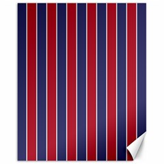 Large Red White And Blue Usa Memorial Day Holiday Pinstripe Canvas 16  X 20   by PodArtist