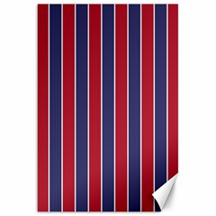 Large Red White And Blue Usa Memorial Day Holiday Pinstripe Canvas 20  X 30   by PodArtist