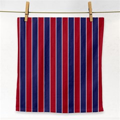 Large Red White And Blue Usa Memorial Day Holiday Pinstripe Face Towel by PodArtist