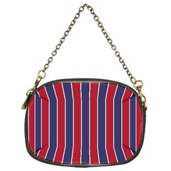 Large Red White And Blue Usa Memorial Day Holiday Pinstripe Chain Purses (two Sides)  by PodArtist