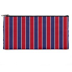 Large Red White And Blue Usa Memorial Day Holiday Pinstripe Pencil Cases by PodArtist