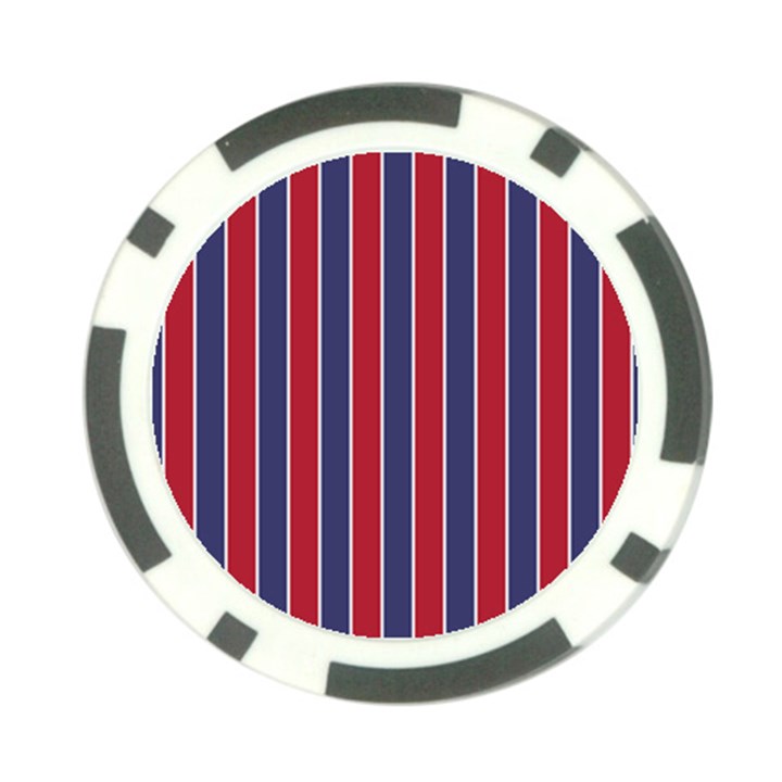 Large Red White and Blue USA Memorial Day Holiday Pinstripe Poker Chip Card Guard (10 pack)