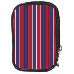 Large Red White And Blue Usa Memorial Day Holiday Pinstripe Compact Camera Cases by PodArtist