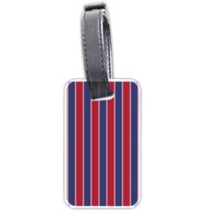 Large Red White And Blue Usa Memorial Day Holiday Pinstripe Luggage Tags (one Side)  by PodArtist