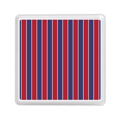 Large Red White And Blue Usa Memorial Day Holiday Pinstripe Memory Card Reader (square)  by PodArtist